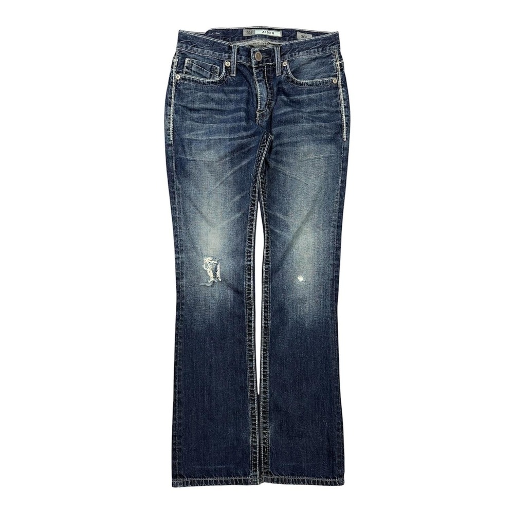 BKE Aiden Jeans Mens 30x34 Blue Denim Straight Leg Medium Wash Distressed